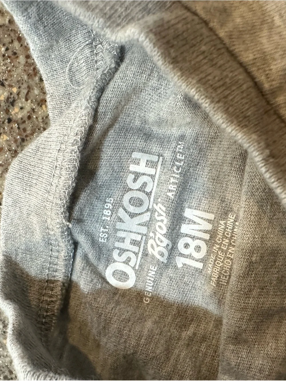 OshKosh B'gosh Gray Top with Navy Lace Skirt and Pink Heart